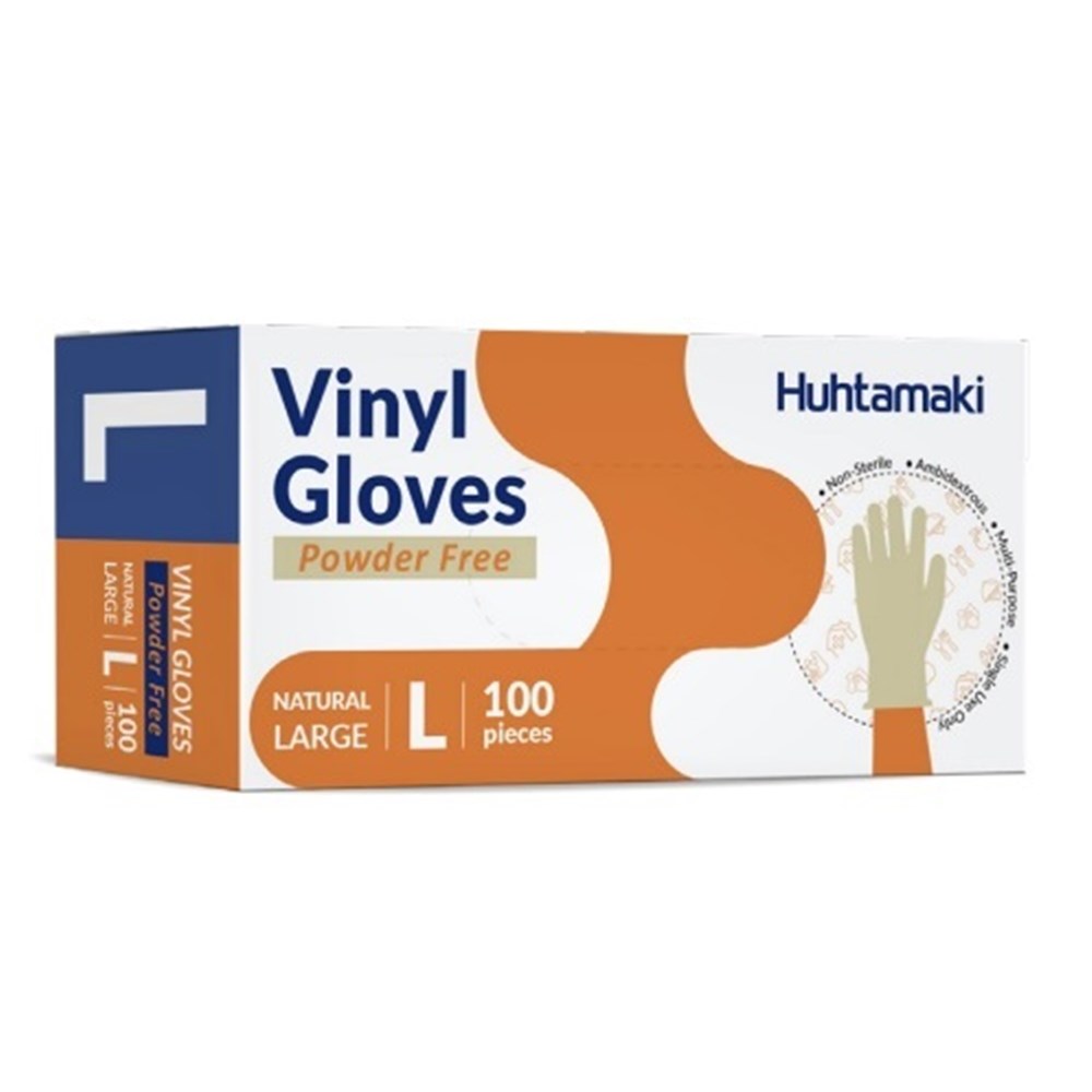 Gloves Vinyl Powder Free Large (100)