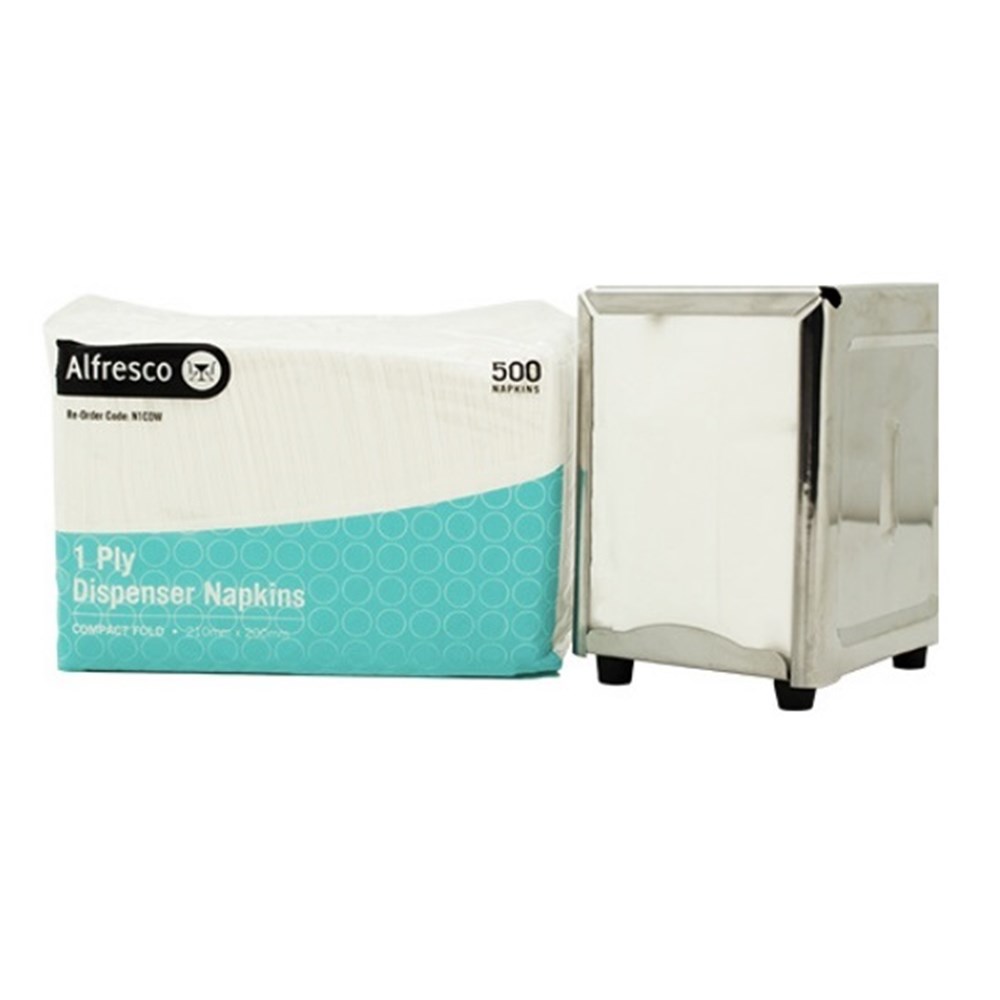 Napkins 1Ply Dispenser Compact Fold (500)