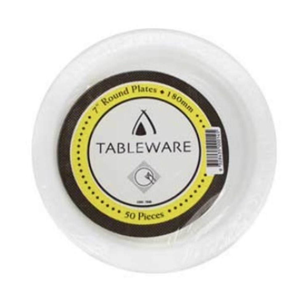 Plates Plastic White 7'' (50)