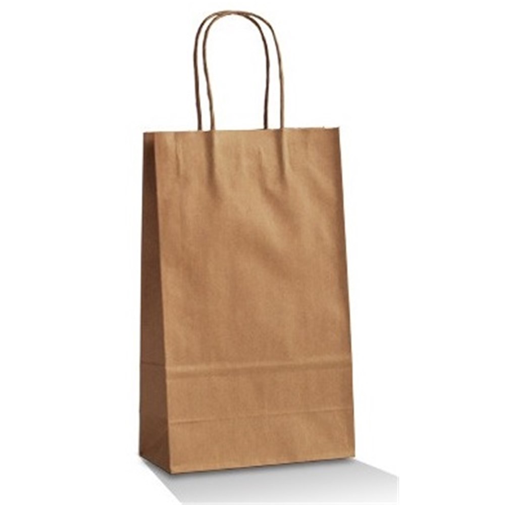 Bag Kraft Brown String Hand Small 160x265x80 (250)
