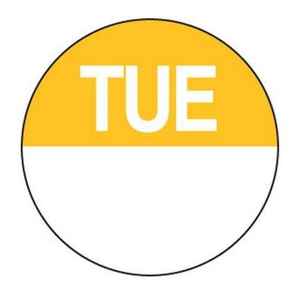 Labels Day Tuesday 24mm Yellow (1000)