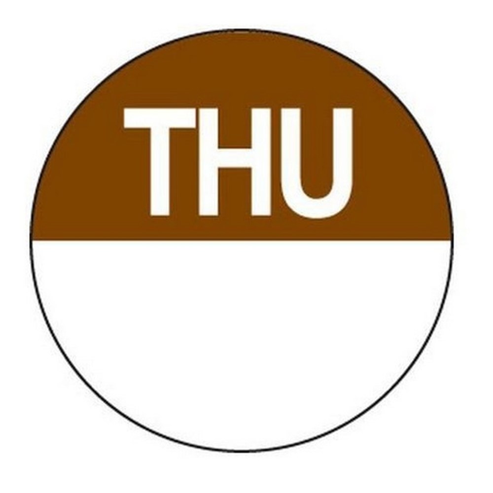 Labels Day Thursday 24mm Brown (1000)