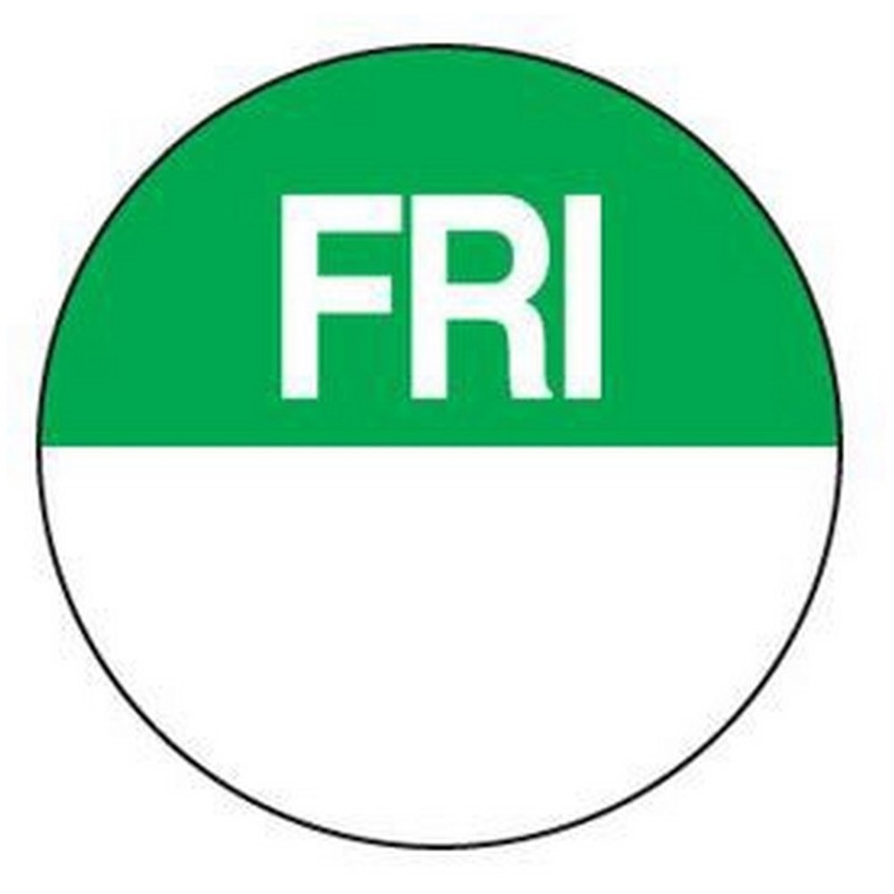 Labels Day Friday 24mm Green (1000)