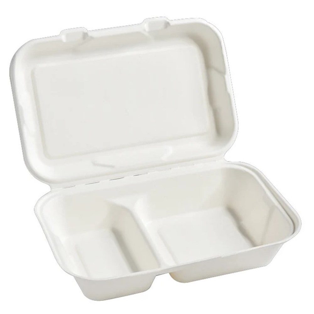 Box Clam Sugarcane 2 Compartments 9