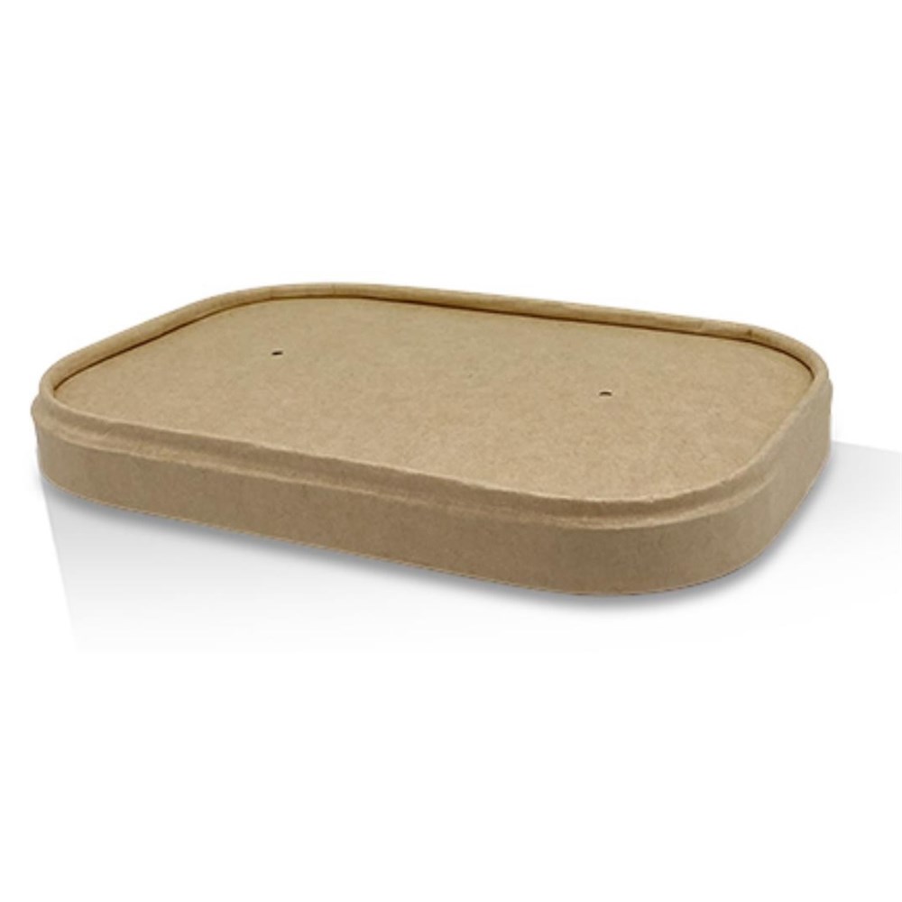 Lids To Fit PLA Kraft Coated Rect Containers (500)