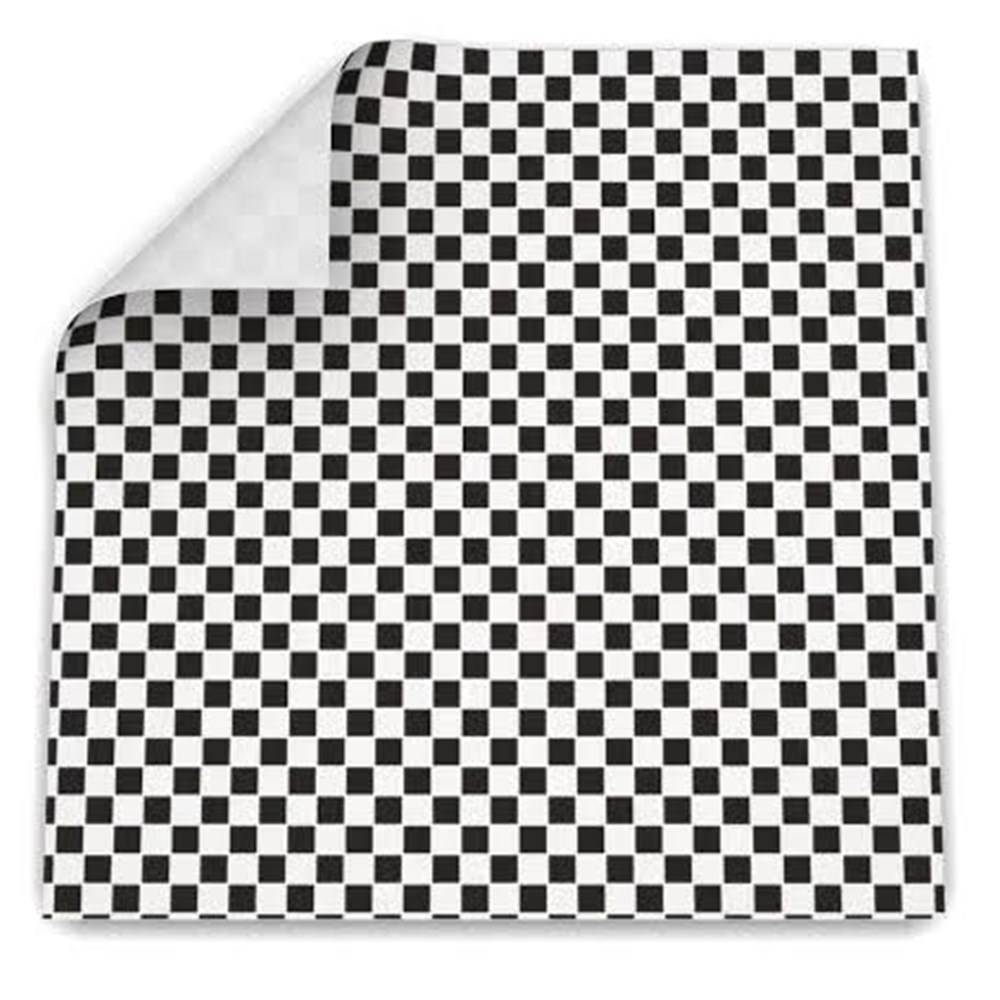 Paper Greaseproof Gingham Black 310x450mm (1000)