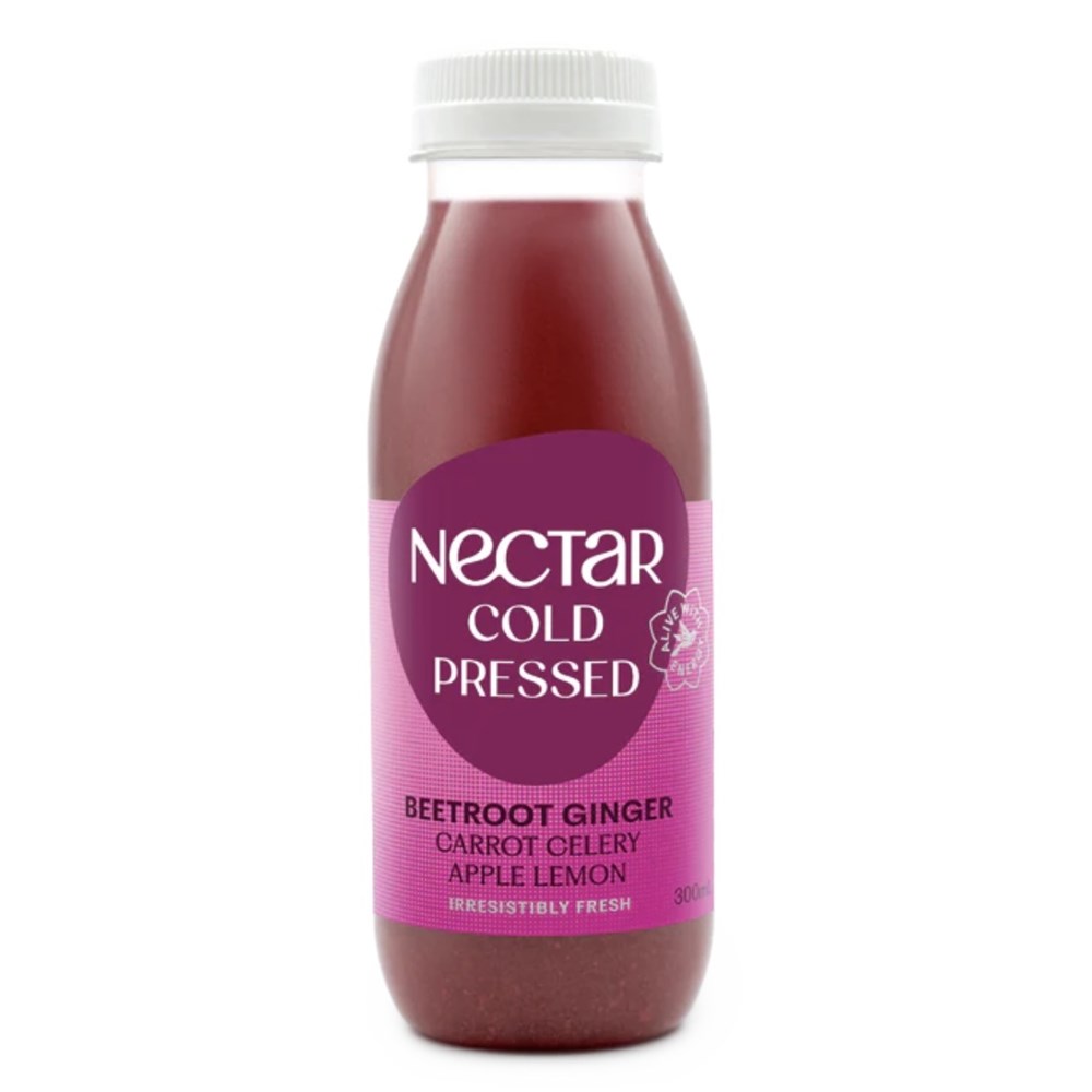 Juice Beetroot Ginger 300ml(12)Nectar Cold Pressed