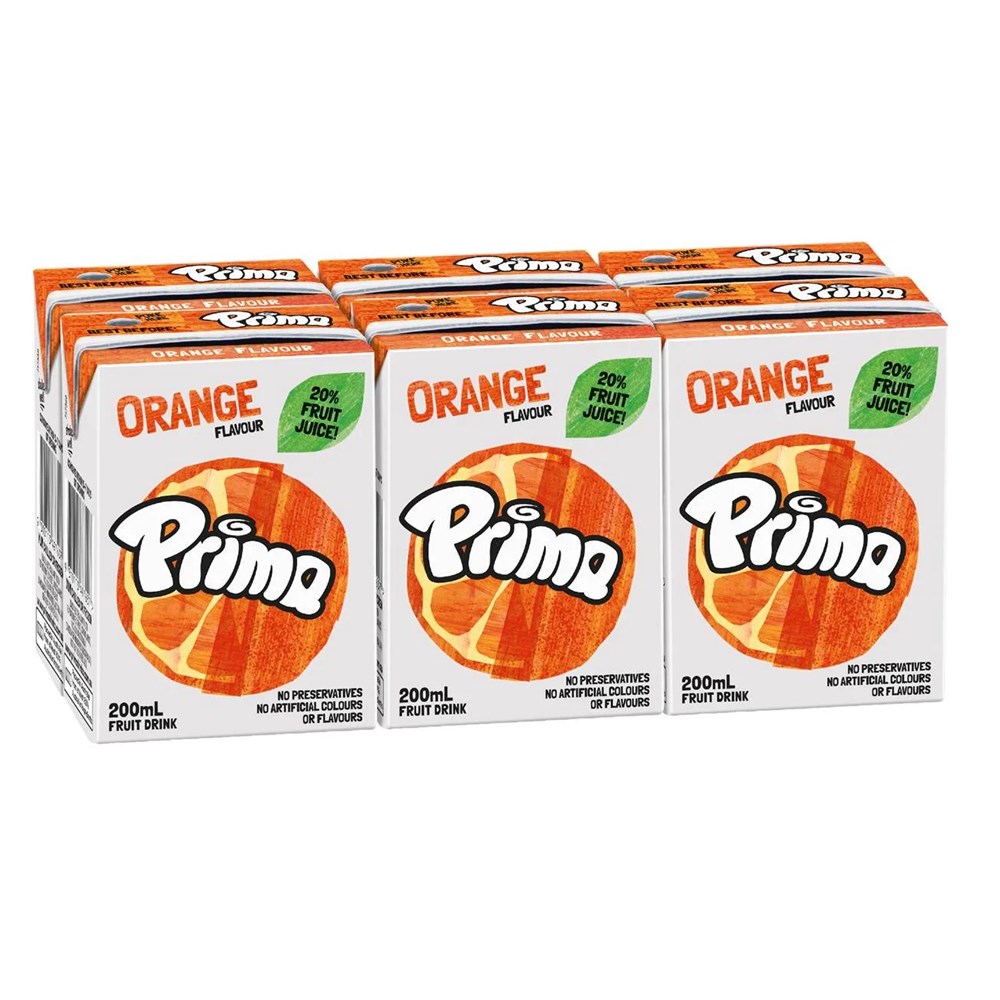 Juice Orange Popper 200ml (24) Prima