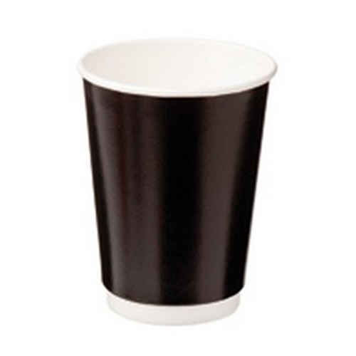 Cup Paper Double Wall Black 8oz (25)