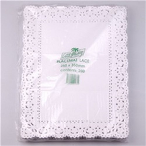 Doyley 245x362 Rectangular White Laced (1000)