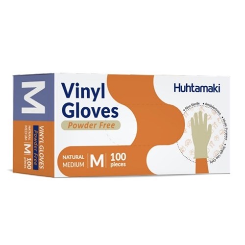 Gloves Vinyl Powder Free Medium (100)