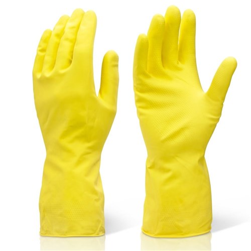 Gloves Washing Up Large Yellow (12 pairs)