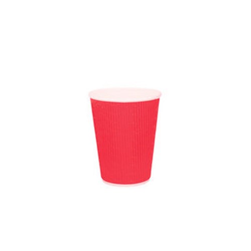 Cup Paper Red Embossed 12oz (25)