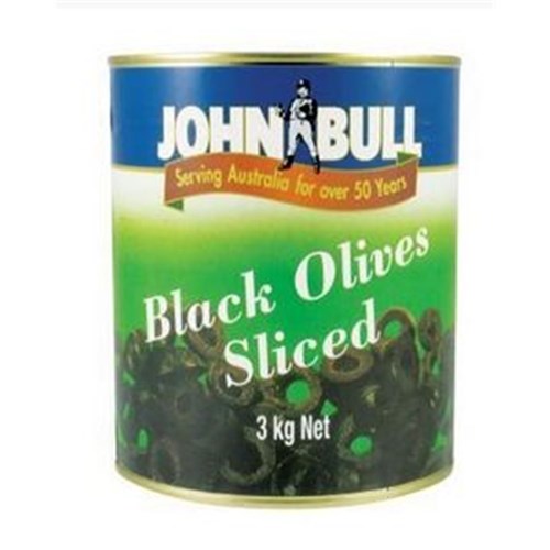 Olives Black Sliced John Bull 3kg