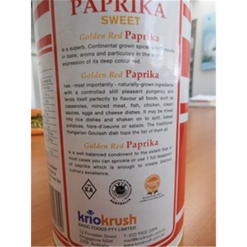 Paprika Sweet 580g
