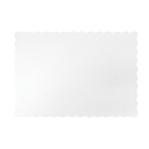 Placemat White Scalloped