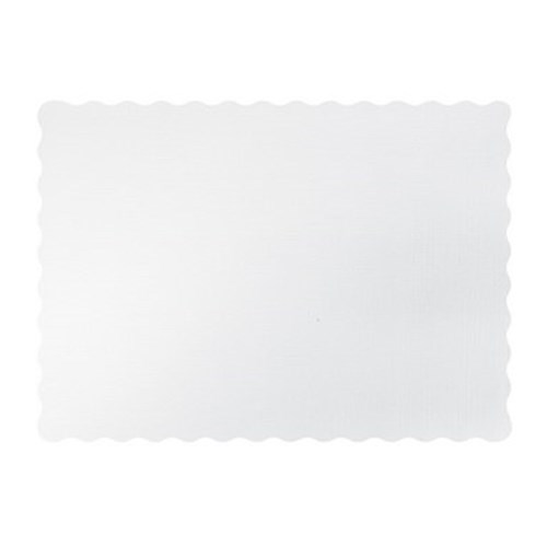 Traymat White Scalloped