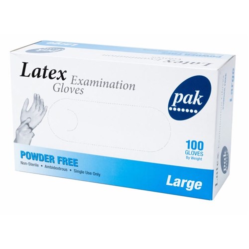 Gloves Latex Powder Free Large (100)