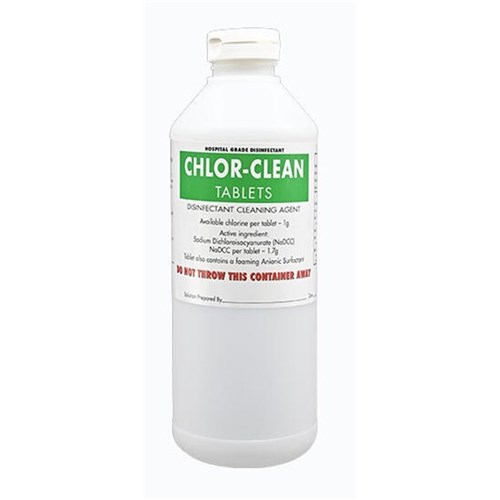 Empty Bottle Chlor-Clean For Tablets 1L