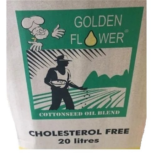 Oil Cottonseed  Square Tin Golden Flower   20Ltr