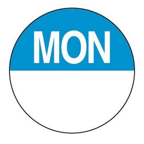 Labels Day Monday 24mm Blue (1000)