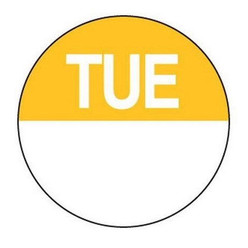 Labels Day Tuesday 24mm Yellow (1000)