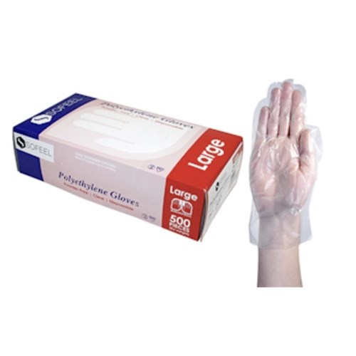 Gloves L.D.P.E Large (500)