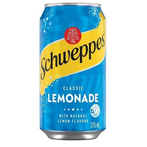Lemonade Cans 375ml (30) Schweppes