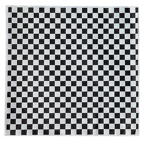 Paper Greaseproof Gingham Black 200x300 mm (1000)