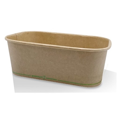 Container Kraft Coated Rect 750ml KRC750 (300)