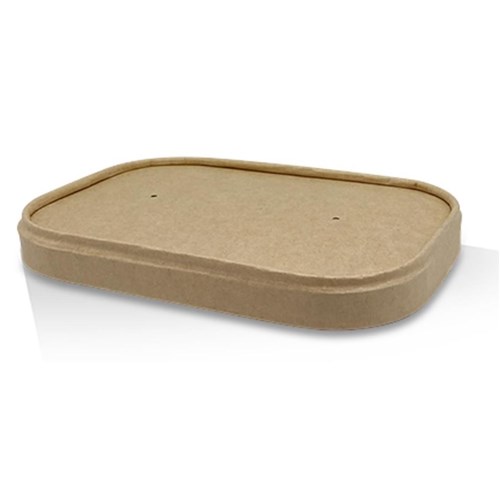 Lids To Fit PLA Kraft Coated Rect Containers (500)