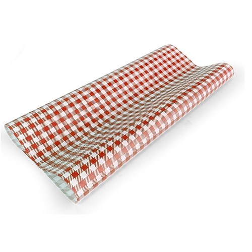 Paper Greaseproof Gingham Red 400x330mm (200)